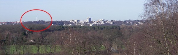 Panorama mit Schorstein in der Ferne