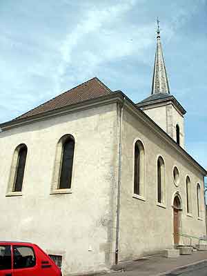 église luthérienne de Hérimoncourt vue du côté arrière