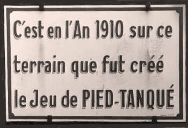 plaque boulodrome La Ciota Invention petanque Boulodrome la Ciotat _Jules le Noir