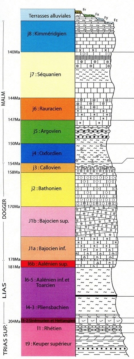 Colonne stratigraphique