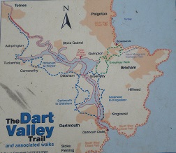 The Dart Valley Trail map