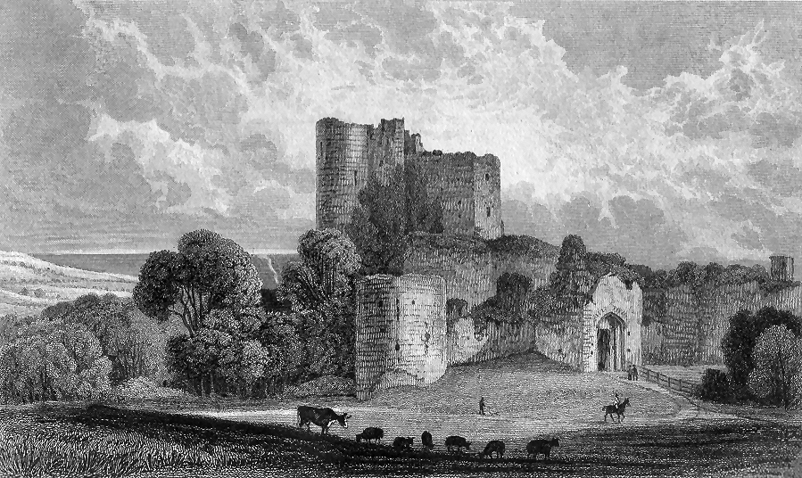 Saltwood Castle c.1830, before the restoration of the gatehouse