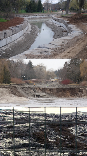 Photos of the state of the lake basin.