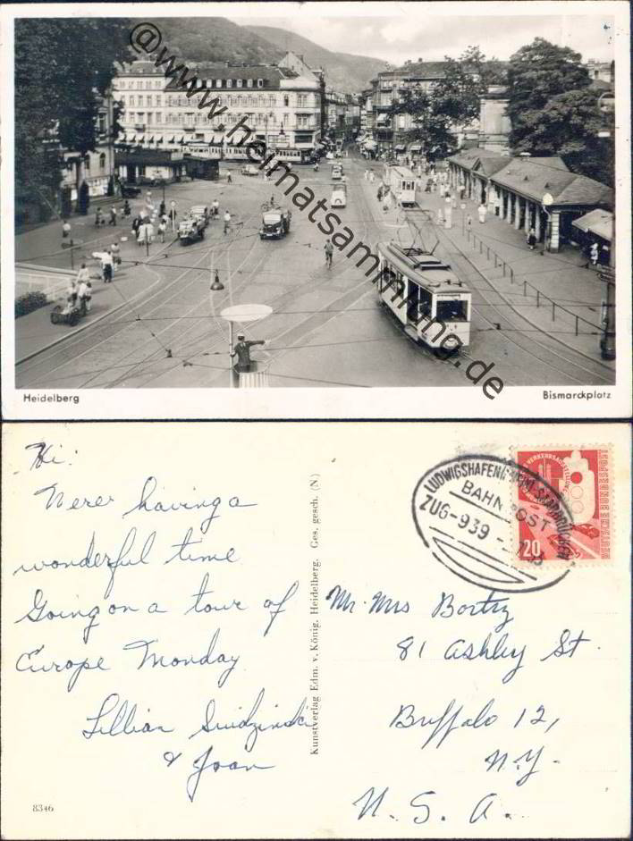 alte Postkarte Heidelberg