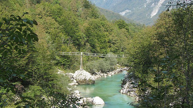 The Soča River valley