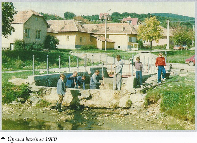 Úprava bazénov v r. 1980 