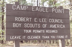 Camp Eagle Point Sign