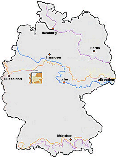 Karte der Eisausdehnung