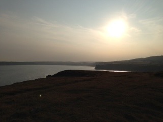 Sunset over Oxwich Bay and Three Cliffs Bay