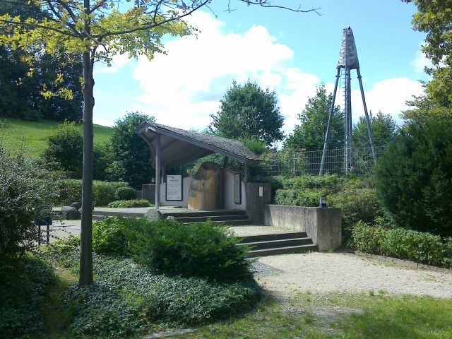 The thermal spring in summer