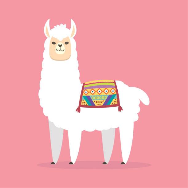 Clip art picture of a llama