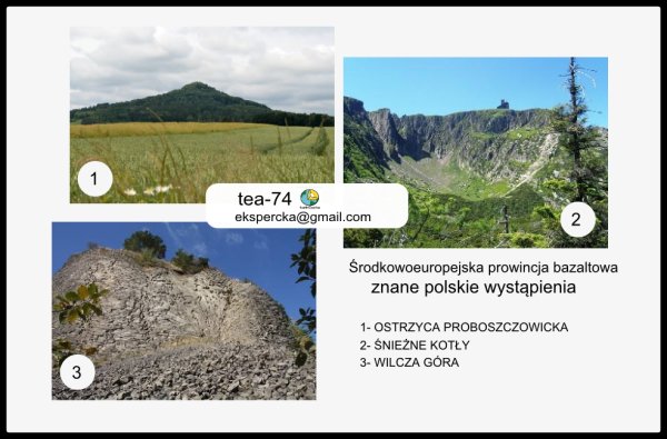 Znane wystąpienia bazaltoidów w Polsce
