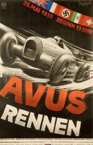 Plakat AVUS-Rennen 1935
