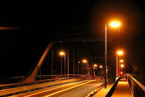 Most Dobrichovice - nocní pohled