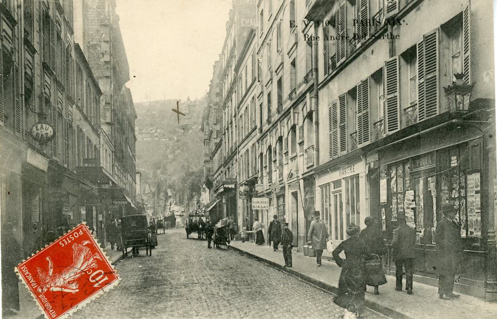 Vue de la butte depuis la rue André-del-Sarte