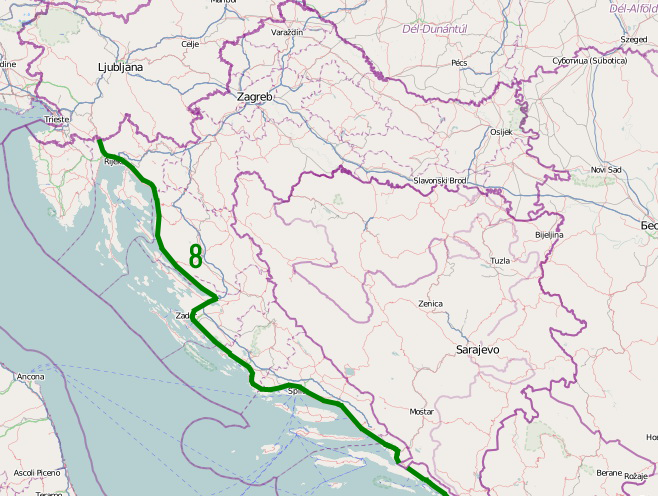 Súbor:Državna cesta D8 map.png