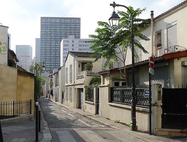 Le passage National vu depuis la rue du Château-des-Rentiers.