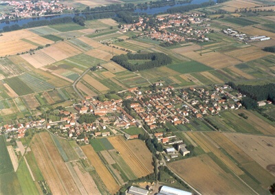 Letecký snímek- Chodouny - Lounky