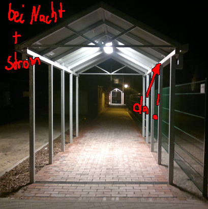 Bei Nacht und ohne Stromausfall