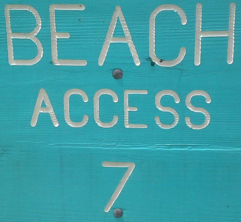 beach access sign