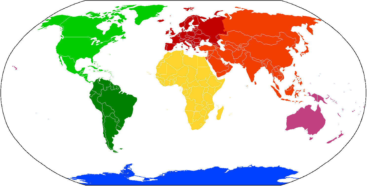 Seven continents (CC BY-SA 3.0)