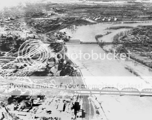 Aerial View Omaha 1952 Flood