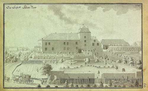 Mazstraupes pils. J.K.Broces zīmējums. 1795.