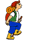 animated hiker walking