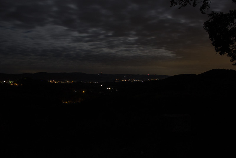 Aussicht vom Parkplatz bei Nacht