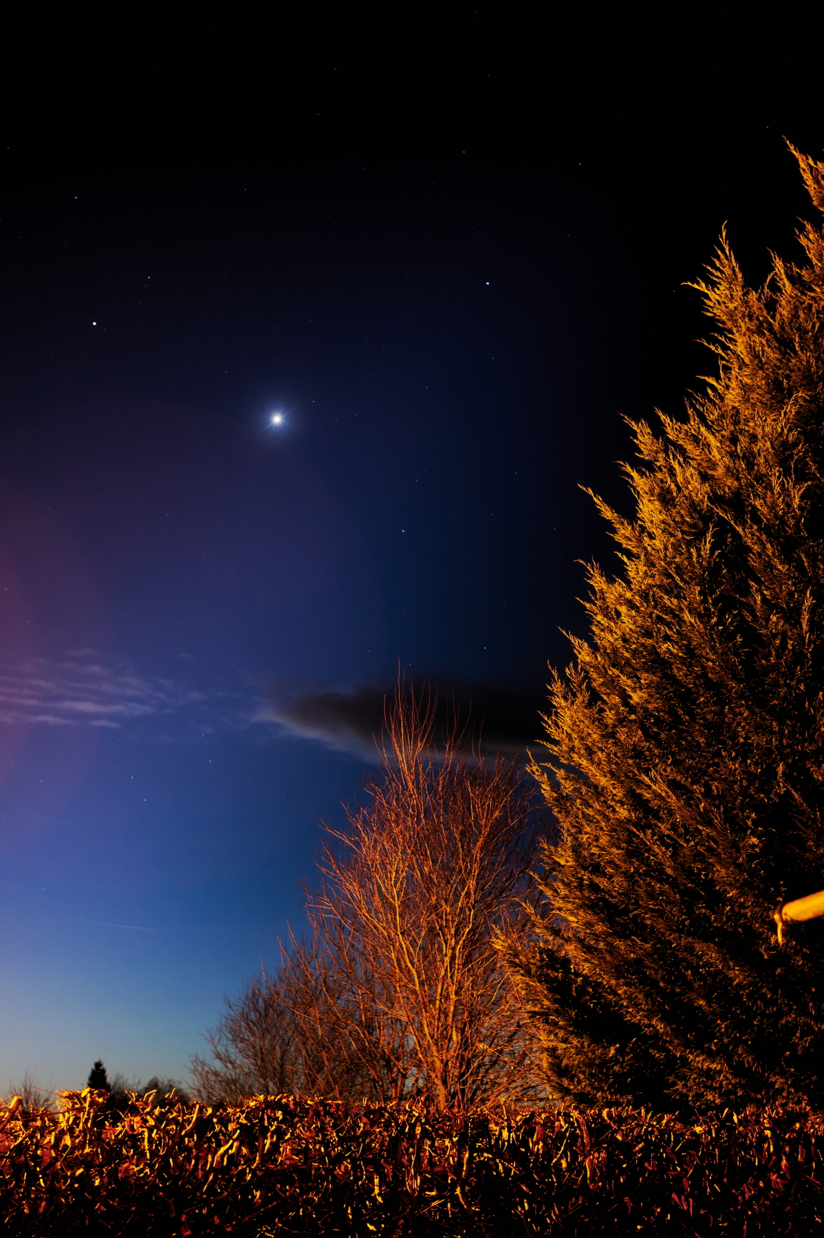 Photo de Vénus brillante dans le crépuscule