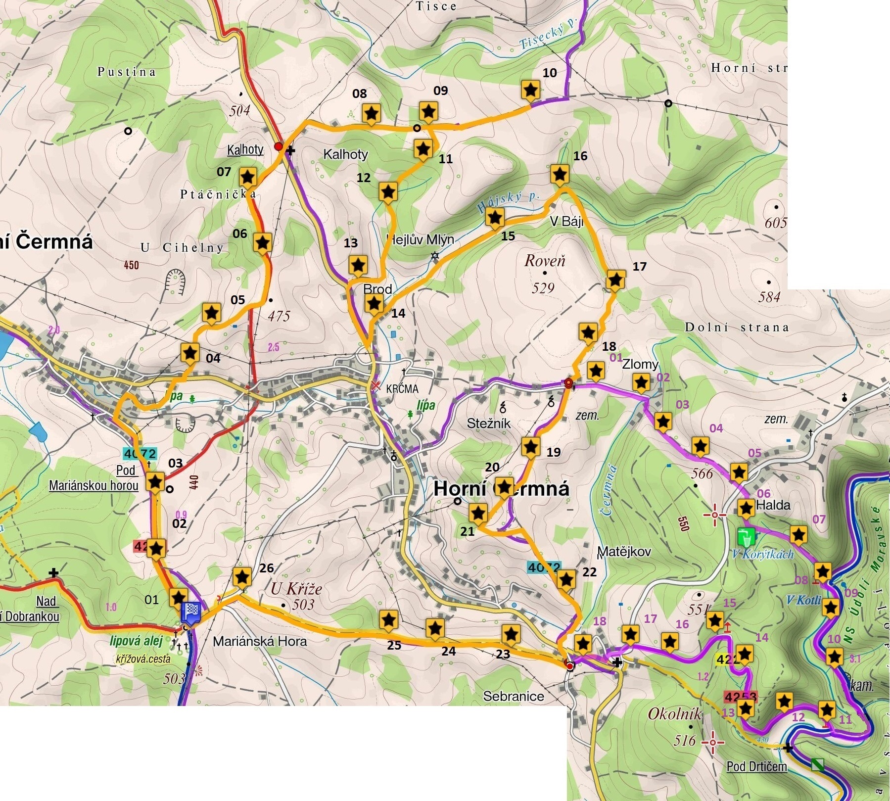 Mapa serie Sazavske udoli