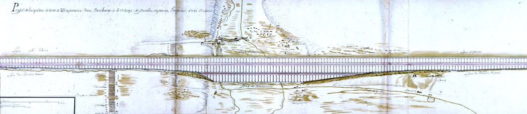 Dessin de l_aqueduc long de 6541 toises