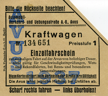 AVUS-Ticket