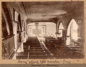 Church interior before restoration (1879)